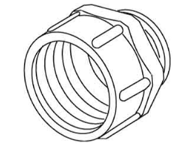 Dimensional drawing 2 Kleinhuis 1891M1216 Adapter ring M16   M12 plastic