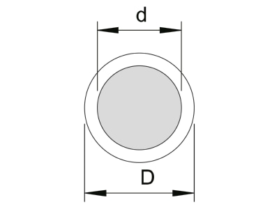 Mazeichnung 2 OBO RD 8 PVC Rundleiter mit PVC Mantel