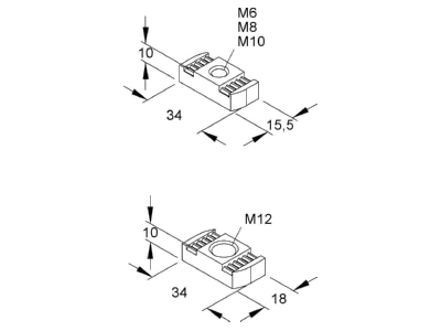 Produktbild Niedax GMZ M10 F Gleitmutter