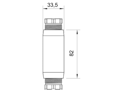 Ma�zeichnung 3 OBO 117 5x6 Kabelverbindungsmuffe m Klemmeneins 