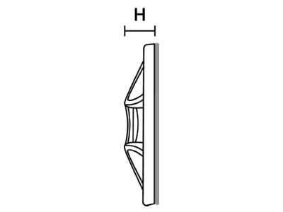 Dimensional drawing 2 Hellermann Tyton QM40A PA66 NA L1 Mounting element for cable tie
