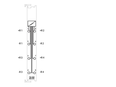 Circuit diagram WAGO 750 460 000 005 Fieldbus analogue module