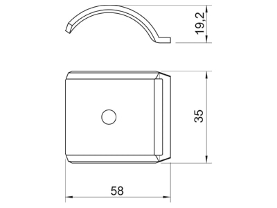 Ma�zeichnung 2 OBO 2058FW M 52 A2 Gegenwanne 46 52mm
