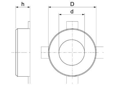 Dimensional drawing 1 OBO TCX 063 Fire sleeve for pipe
