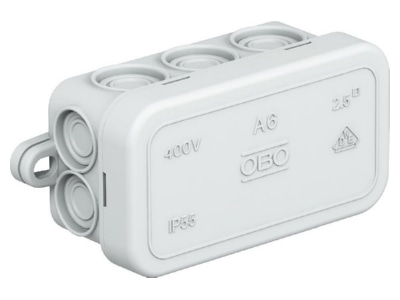 Produktbild OBO A 6 Kabelabzweigkasten 80x43x34  PE  lgr