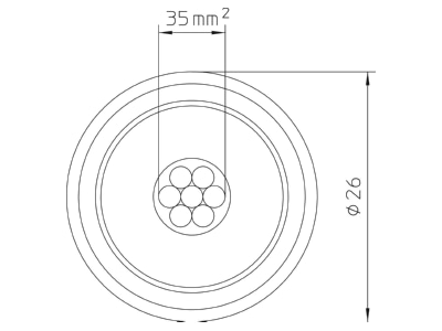 Ma�zeichnung 2 OBO isCon Pro  75GR 25m Isolierte Ableitung Rolle d 26mm  lgr