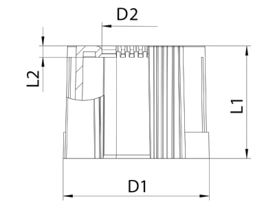 Mazeichnung 1 OBO 129 TB M25 Rohrendtuelle teilbar  metrisch