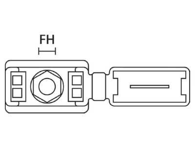 Dimensional drawing 2 Hellermann Tyton PACC20 PA66 BK 10 Tube clamp 20mm