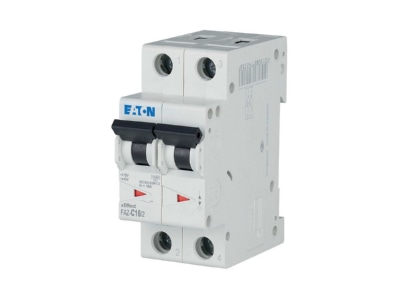 View left 2 Eaton FAZ C16 2 Miniature circuit breaker 2 p C16A
