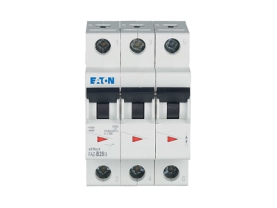 Vorderseite 2 Eaton FAZ B25 3 Leitungsschutzschalter B 25A  3p