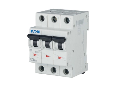 Ansicht links 4 Eaton FAZ B40 3 Leitungsschutzschalter B 40A  3p