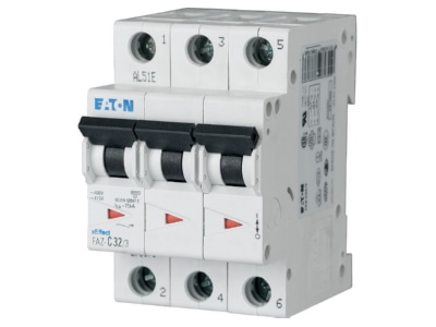 Ansicht links 4 Eaton FAZ D16 3 Leitungsschutzschalter D 16A  3p