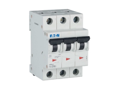 View right 1 Eaton FAZ Z16 3 Miniature circuit breaker 3 p Z16A
