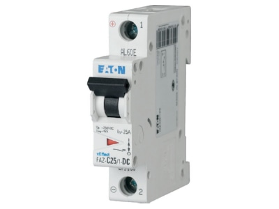 Product image view left 1 Eaton FAZ C6 1 DC Miniature circuit breaker 1 p C6A
