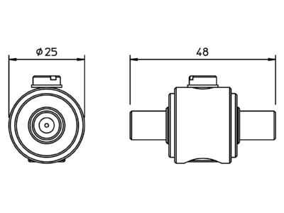 Mazeichnung 1 OBO DS F W W Datenleitungsschutzgeraet F Stecker