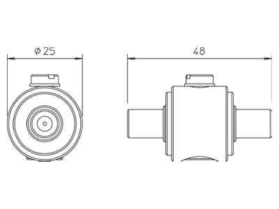 Mazeichnung 2 OBO DS F W W Datenleitungsschutzgeraet F Stecker