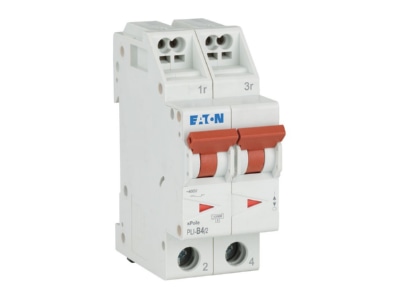 Ansicht rechts Eaton PLI B4 2 Leitungsschutzschalter B 4A  2p Steckkl 