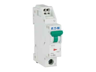 View right Eaton PLI D6 1 Miniature circuit breaker 1 p D6A