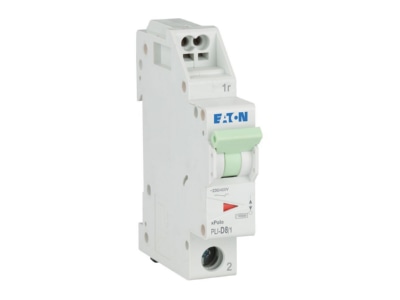 View right Eaton PLI D8 1 Miniature circuit breaker 1 p D8A