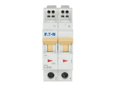 Front view Eaton PLI D13 2 Miniature circuit breaker 2 p D13A
