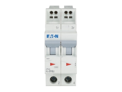 Front view Eaton PLI D16 2 Miniature circuit breaker 2 p D16A
