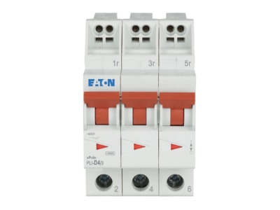 Vorderseite Eaton PLI D4 3 Leitungsschutzschalter D 4A  3p Steckkl 
