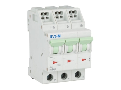 Ansicht rechts Eaton PLI D8 3 Leitungsschutzschalter D 8A  3p Steckkl 