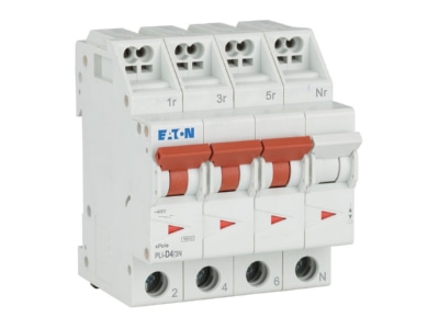 Ansicht rechts Eaton PLI D4 3N Leitungsschutzschalter D 4A  3p N Steckkl 