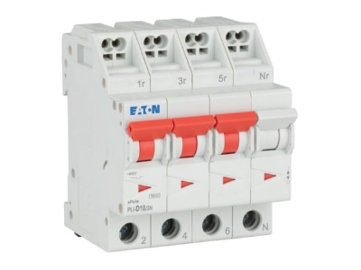 Ansicht rechts Eaton PLI D10 3N Leitungsschutzschalter D 10A  3p N Steckkl 