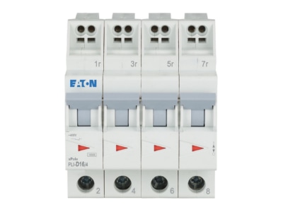 Vorderseite Eaton PLI D16 4 Leitungsschutzschalter D 16A  4p Steckkl 