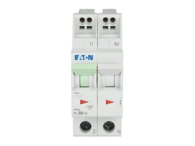 Vorderseite Eaton PLI B8 1N Leitungsschutzschalter B 8A  1p N Steckkl 
