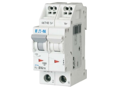 Produktbild 2 Eaton PLI B16 1N Leitungsschutzschalter B 16A  1p N Steckkl 