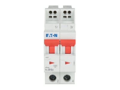 Vorderseite Eaton PLI B10 2 Leitungsschutzschalter B 10A  2p Steckkl 
