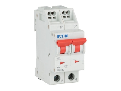 Ansicht rechts Eaton PLI B10 2 Leitungsschutzschalter B 10A  2p Steckkl 