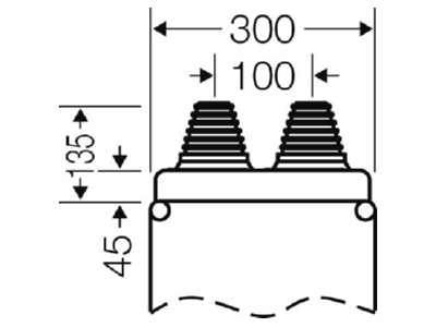 Mazeichnung Hensel Mi FP 82 Kabeleinfuehrung d 70mm fuer MI Verteiler