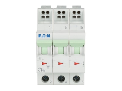 Vorderseite Eaton PLI B8 3 Leitungsschutzschalter B 8A  3p Steckkl 