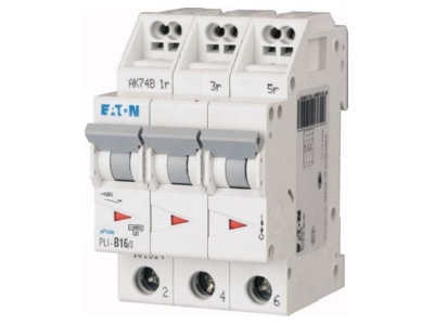 Produktbild 2 Eaton PLI B16 3 Leitungsschutzschalter B 16A  3p Steckkl 