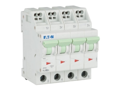 Ansicht rechts Eaton PLI B8 4 Leitungsschutzschalter B 8A  4p Steckkl 