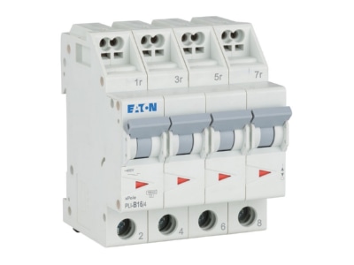 Ansicht rechts Eaton PLI B16 4 Leitungsschutzschalter B 16A  4p Steckkl 