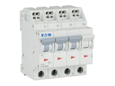 View right Eaton PLI C16 3N Miniature circuit breaker 4 p C16A