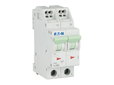 Ansicht rechts Eaton PLI C8 2 Leitungsschutzschalter C 8A  2p Steckkl 