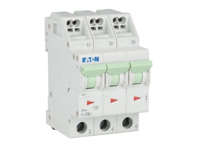 Ansicht rechts Eaton PLI C8 3 Leitungsschutzschalter C 8A  3p Steckkl 
