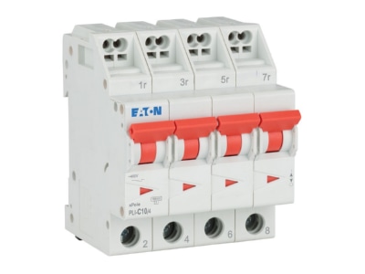 Ansicht rechts Eaton PLI C10 4 Leitungsschutzschalter C 10A  4p Steckkl 