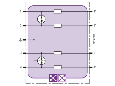 Schaltbild 1 Dehn BXT ML4 B 180 Blitzstrom Ableiter Modul f Blitzductor XT