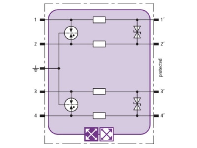 Circuit diagram 1 Dehn BXT ML4 BD 5 Combined arrester for signal systems
