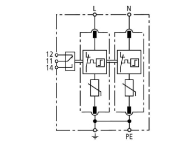 Circuit diagram 1 Dehn DG M TN 275 FM Surge protection for power supply
