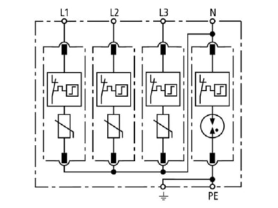Circuit diagram 1 Dehn DG M TT 275 Surge arrester DEHNguard 
