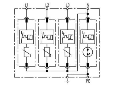 Circuit diagram 2 Dehn DG M TT 275 Surge arrester DEHNguard 
