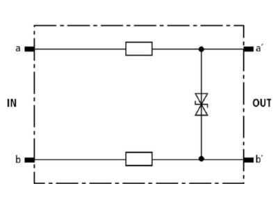 Circuit diagram 1 Dehn DRL RD 60 Lightning arrester for signal systems
