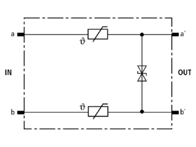 Circuit diagram 1 Dehn DRL PD 180 Lightning arrester for signal systems
